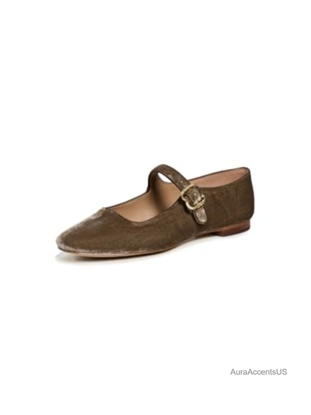 Mesh Ballet Flats Square Toe Buckle Strap Casual Work Shoes
